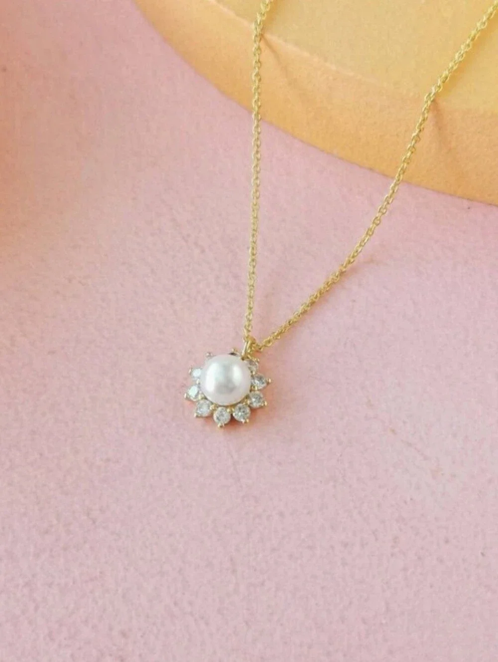 kate spade Gold Pearl Sunburst Pendant Necklace